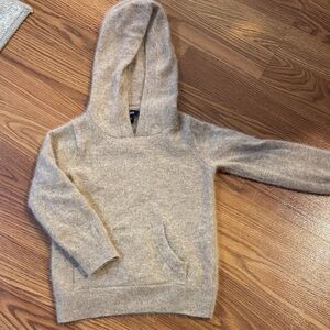 Quince 100% Cashmere Toddler Tan Hoodie Sweater, 2T